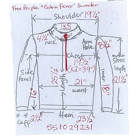 Free People Sweater XS Cabin Fever Oversized Pullover Pomegranate Boho Thermal - Picture 7 of 16